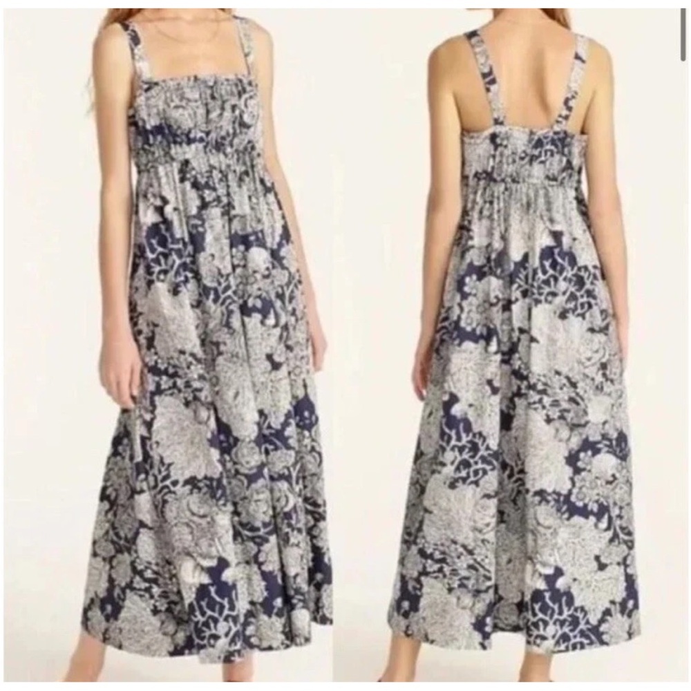 J. Crew Collection gathered shells dress in Rati print size 4
